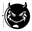 SMILEY DEVIL VINYL STICKER DECAL wall art room des