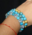 stackable SWAROVSKI pave beaded bracelet torquiose