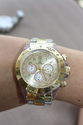 $300 TOY WATCH CHRONOGRAPH HEAVY METAL GOLDTONE CL