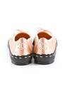 $895 CHANEL 2 TONE SATIN PEARL CC BALLET FLAT PEAC