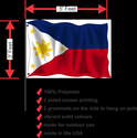Philippines flag 3 Feet X 5 Feet