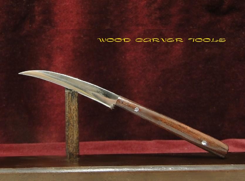 Wood Carver Tools Rosewood Long Curved Carving Knife
