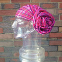 Sheer Headwrap Handwoven Pink Scarf Open Net Hair 