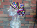 Sheer Headwrap Handwoven Multi Color Purple Scarf 