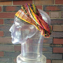 Sheer Headwrap Handwoven Colorful Earthtone Scarf 