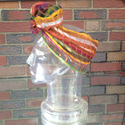 Sheer Headwrap Handwoven Colorful Earthtone Scarf 