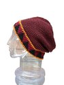 Small Toboggan Beanie Cap Folded Brim Crochet Wint