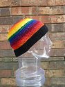 Medium Toboggan Beanie Cap Folded Brim Crochet Win