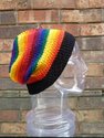 Medium Toboggan Beanie Cap Folded Brim Crochet Win