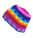 Small Toboggan Beanie Cap Folded Brim Crochet Wint