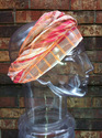 Sheer Multicolor Peach Headwrap Handwoven Earthton