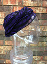 Sheer Multicolor Black purple Headwrap Handwoven S