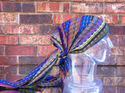 Inspirit Arts Short Multicolor Blue Headwrap, Hand