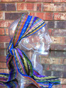 Inspirit Arts Short Multicolor Blue Headwrap, Hand