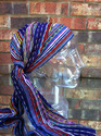 Short Headwrap Hair Scarf MULTICOLOR PURPLE Breath