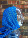 Inspirit Arts Short Blue Headwrap, Handwoven Light