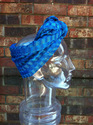 Inspirit Arts Short Blue Headwrap, Handwoven Light