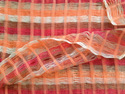 Sheer Multicolor Peach Headwrap Handwoven Earthton