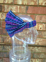 Large Blue Purple Headband Expandable Handwoven Ba