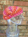 Small Multicolored Peach Pink Headband Handwoven B