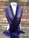 Sheer Multicolor Black purple Headwrap Handwoven S