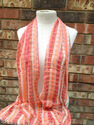 Sheer Multicolor Peach Headwrap Handwoven Earthton