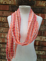 Sheer Multicolor Peach Headwrap Handwoven Earthton