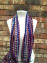 Sheer Multicolor purple Headwrap Handwoven Hair Sc