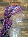 Sheer Multicolor purple Headwrap Handwoven Hair Sc