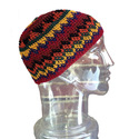 Large Size Long Skull Cap Beanie Earthtone hand ma