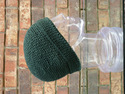 Pine Green Earthtone Winter Hat Cotton Hand Made F