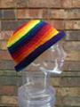 Small Rainbow Patterns Winter Hat Hand Made Bowler