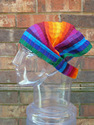 Large Headband Rainbow Broad Handwoven Cotton Hair