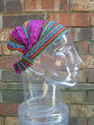 Small Multicolored Magenta Headband Handwoven Band