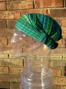 Small Headband Emerald Green Handwoven Cotton Hair
