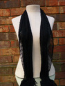 Sheer Headwrap Handwoven Black Scarf Open Net Hair