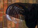 Sheer Headwrap Handwoven Black Scarf Open Net Hair