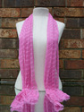 Sheer Headwrap Handwoven Solid Pink Scarf Open Net