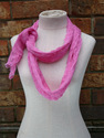 Sheer Headwrap Handwoven Solid Pink Scarf Open Net