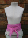 Sheer Headwrap Handwoven Solid Pink Scarf Open Net