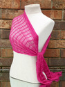 Sheer Headwrap Handwoven Solid Pink Scarf Open Net