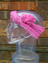 Sheer Headwrap Handwoven Solid Pink Scarf Open Net