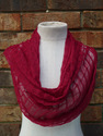 Sheer Headwrap Handwoven Solid Dark Maroon Scarf O