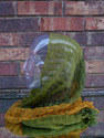 Sheer Headwrap Handwoven Tone Olive Green Scarf Op