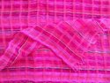 Sheer Fuschia Pink Headwrap Handwoven Hair Scarf B