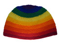 Large Rainbow Stripes Long Skull Cap Beanie Fair T