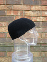 Medium Size Short Skull Cap Beanie Solid Black han