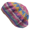 Extra Large Tam Beret Slouchy Cap Hat Crochet Ligh