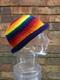 Medium Rainbow Stripes Winter Hat Hand Made Bowler