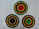 TAM BERET HAT Reggae Stripes Hand Made Knit Slouch